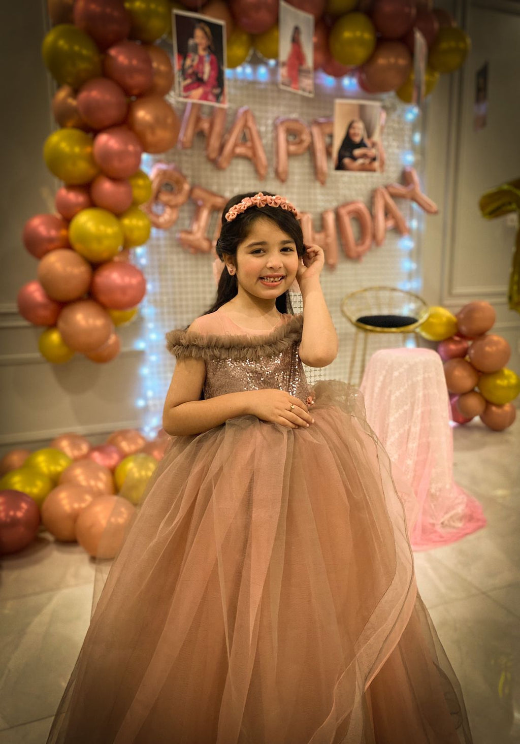 Off-Shoulder Birthday Frock