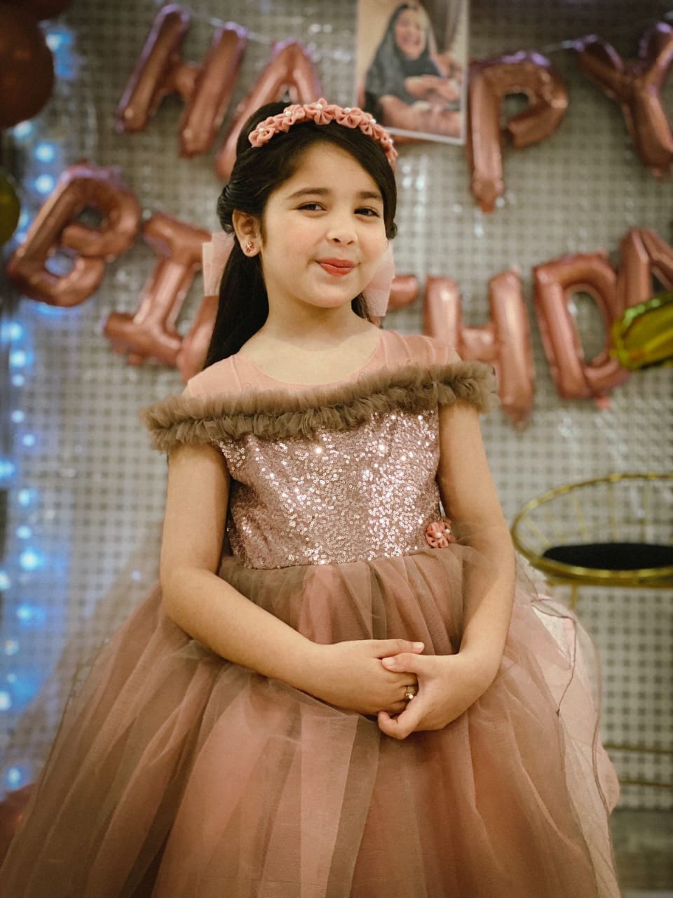 Off-Shoulder Birthday Frock