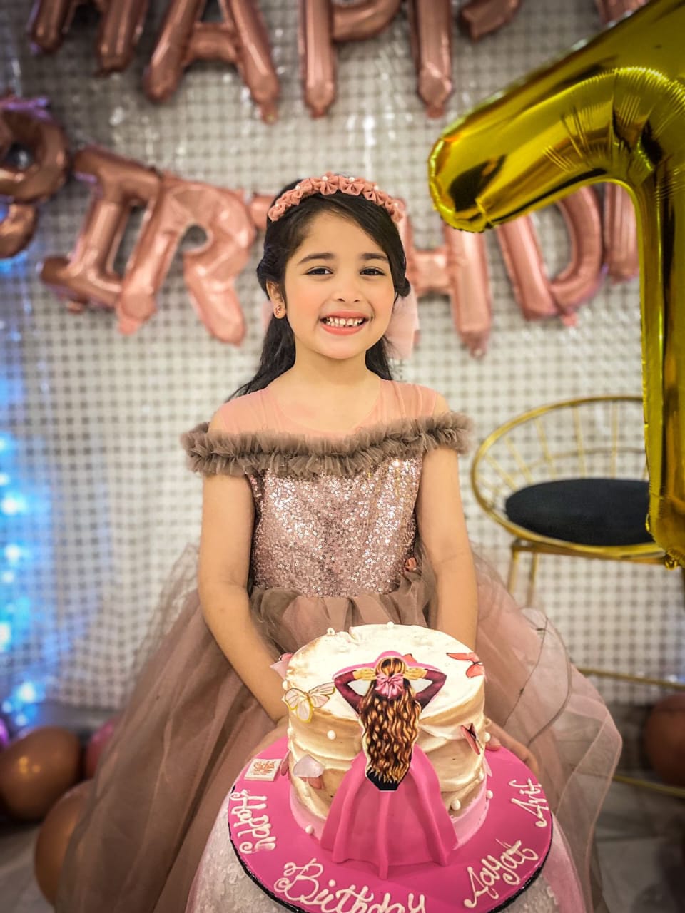 Off-Shoulder Birthday Frock