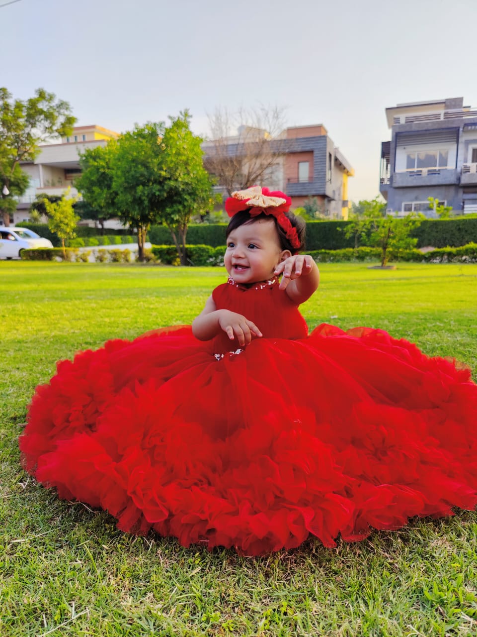Red Frilly Frock