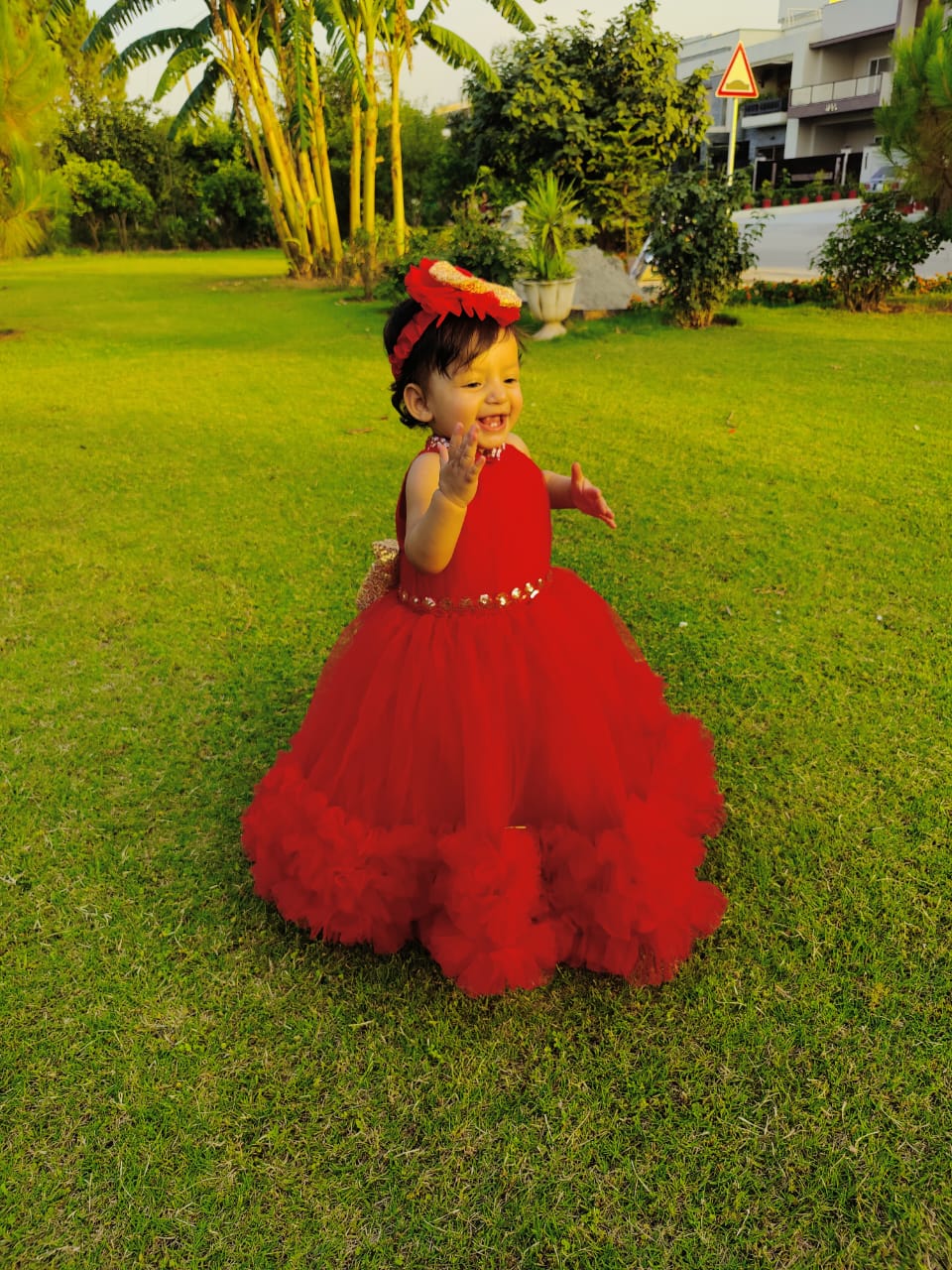 Red Frilly Frock