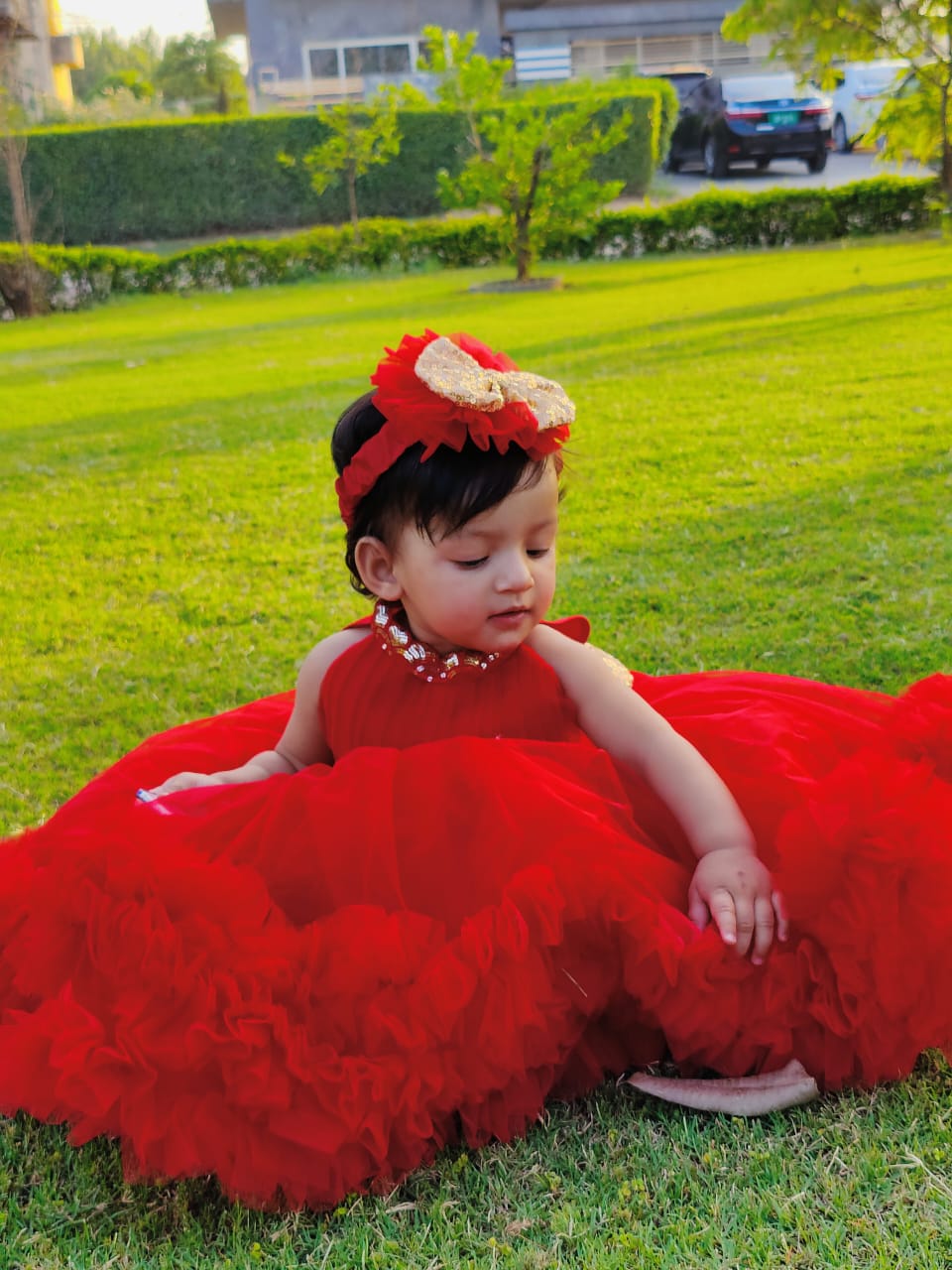 Red Frilly Frock